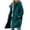 19#Turquoise, variant on Women's Winter Single Breasted Long Coat with Hooded Casual Trench Coat Jacket Trendy PeaCoat Coffee 2XL