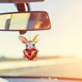 thumbnail image 5 of Binwennn Valentine's Day Cartoon Animal Series Cat Dog Rabbit Acrylic Keychain Car Rearview Accessory for Car Twig Garland Grapevine Christmas Decorations Door Garland Cake Ornament Christmas Easter, 5 of 5