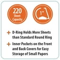 thumbnail image 3 of Pen+Gear Durable View 3-Ring Binder with 1-inch Rings 4-Pack (Red), 3 of 8