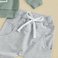 thumbnail image 5 of UAYOTSE Toddler Baby Boy Clothes Letter Print Long Sleeve Sweatshirt Pullover Pants 2Pcs Fall Winter Outfits(Light Green,2-3 Years), 5 of 7