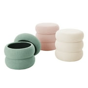 Mainstays Boucle Cloud Storage Ottoman, Cream