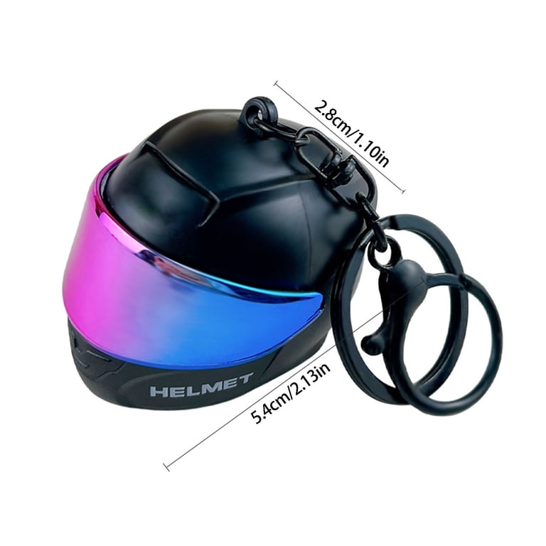 Helmets Shaped Keychain For Keys And Cards ABS Materials With Spring ...