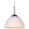 thumbnail image 2 of Woodbridge Lighting Alexis 1 Light Metal Pendant in Satin Nickel/White, 2 of 2