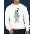 thumbnail image 2 of Christmas Astronaut. Sweatshirt Men -Image by Shutterstock, Male 4X-Large, 2 of 4