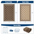 thumbnail image 7 of Hasoo 10' x 20' Brown Outdoor Rug for Patio Decor Waterproof Plastic Straw Modern Geometric Carpet PP Tube Woven Portable Camping Mat for Picnic Balcony, 7 of 7