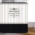 thumbnail image 3 of Cortina de ducha de baño impermeable con patrón de corona imperial de fibra de poliéster de 180x180 cm con gancho, 3 of 8