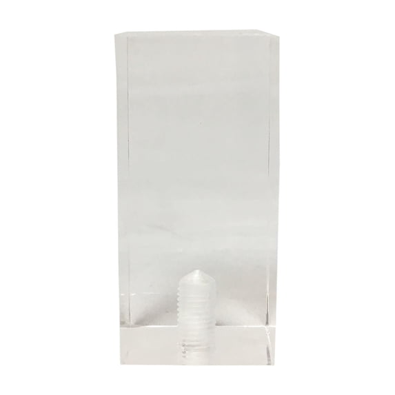 Royal Designs, Inc. Rectangular Finial for Lamp Shade, F-5037L-1, Clear, Single