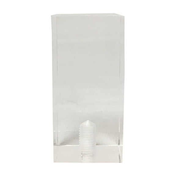 Royal Designs, Inc. Rectangular Finial for Lamp Shade, F-5037L-1, Clear, Single