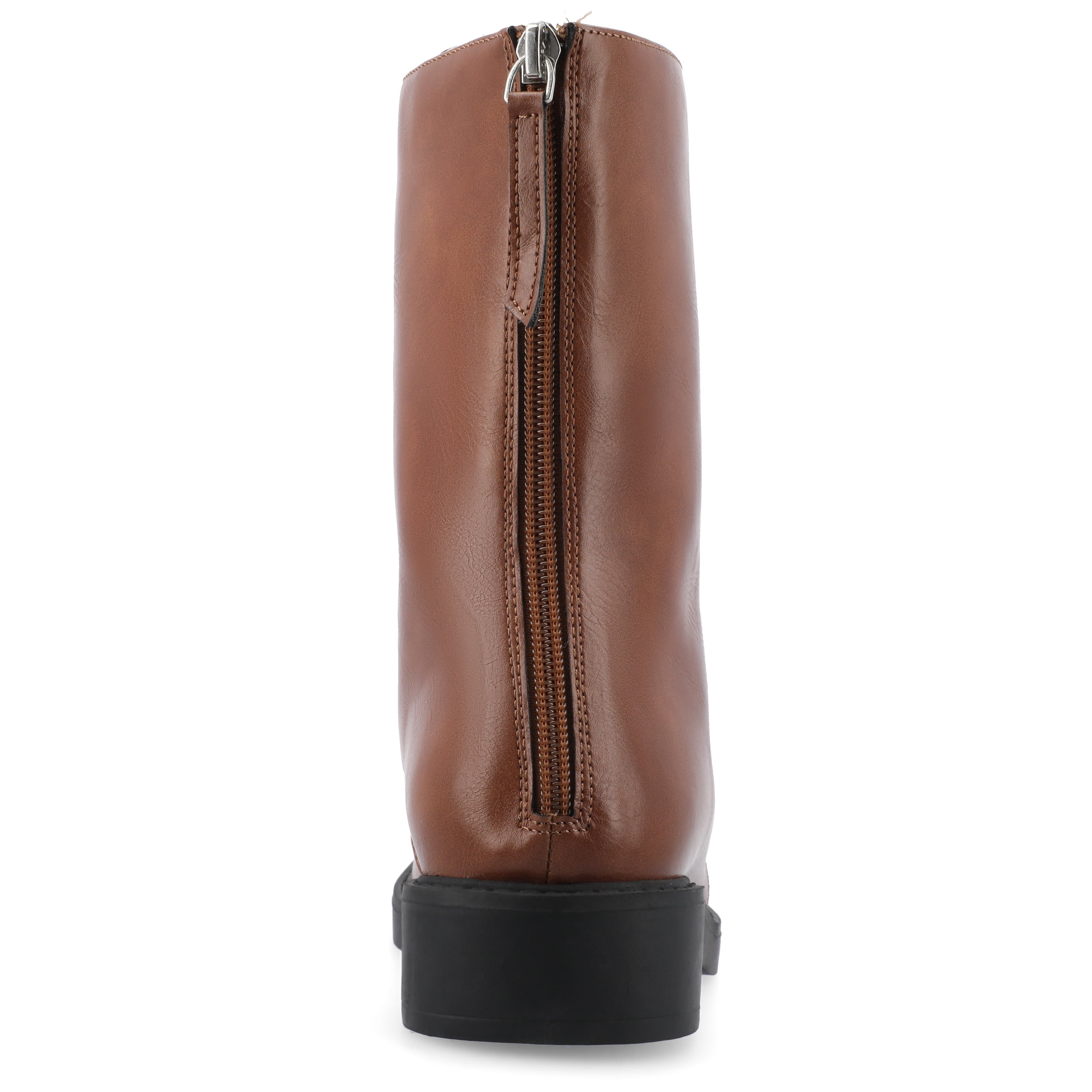 Journee Womens Nikks Lace Up and Zip Entry Almond Toe Booties