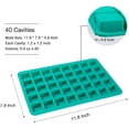thumbnail image 3 of Square Chocolate Molds, 40-Cavity Silicone Baking Tray for Caramels, Hard Candies, Truffles, Keto Fat Bombs, Gummies, Jellies & Peanut Butter Fudge, 3 of 7