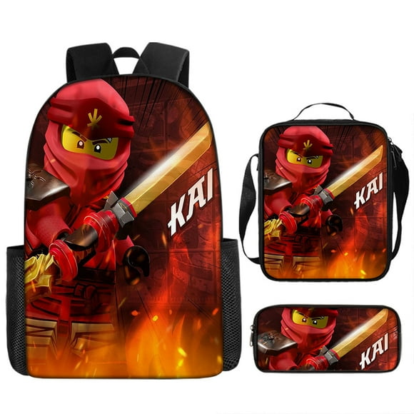 Cartoon Ninja Lego Children'S Backpack Primary And Secondary School Students Large Capacity Leisure Schoolbag Three-Piece Set 11 -WEVALLEY