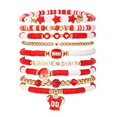 thumbnail image 2 of Game Day Bracelets Stackable Sports Football Charm Bracelets Elasticated Football Themed Bracelets Set for Women Men Football Fans Boho Summer Beach Jewelry, 2 of 8