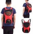 thumbnail image 1 of Goory Bag Adjustable Dog Carrier Backpack Double Zipper Pet Safety Front Carriers Hands-Free Hiking Storage Mesh Foldable Easy-Fit Red S, 1 of 3
