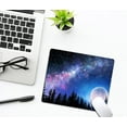 thumbnail image 5 of Beautiful Galaxy Nebula Mouse Pad, Full Moon in Night Forest Mouse Pad for Design, Anti-Slip Rubber Base Wireless Mouse Pads for Laptop, 5 of 5