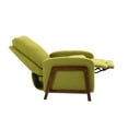 thumbnail image 5 of Adjustable Recliner Chair with Footrest & High Backrest, Linen Accent Chair with Cushion & Solid Wood Legs, Wooden Armchair for Living Room, Bedroom, Office, Lunge Room, Nursery & Studio, Olive Green, 5 of 7