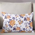 thumbnail image 3 of Orange Rose Flower Throw Pillow Cover,Watercolor Spring Blossom Floral Print Rectangle Decorative Pillow Case Protector Soft Cushion Cover Lumbar Pillowcase for Couch Sofa Bedroom Car Decor 12x20 In, 3 of 8