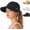 Black, variant on Womens Wide Brim Sun Visor Hat, UV Protection Adjustable Packable Ponytail Baseball Cap for Hiking Fishing Golf Beach