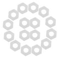 thumbnail image 1 of KONTONTY 30Pcs White Nylon Hexagonal Screw Nuts for Fastening Various Projects and Applications M6 0.4in, 1 of 8