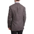 thumbnail image 4 of Napoli Slim Fit Purple Textured Two Button Half Canvassed Wool Blazer Sportcoat, 4 of 4