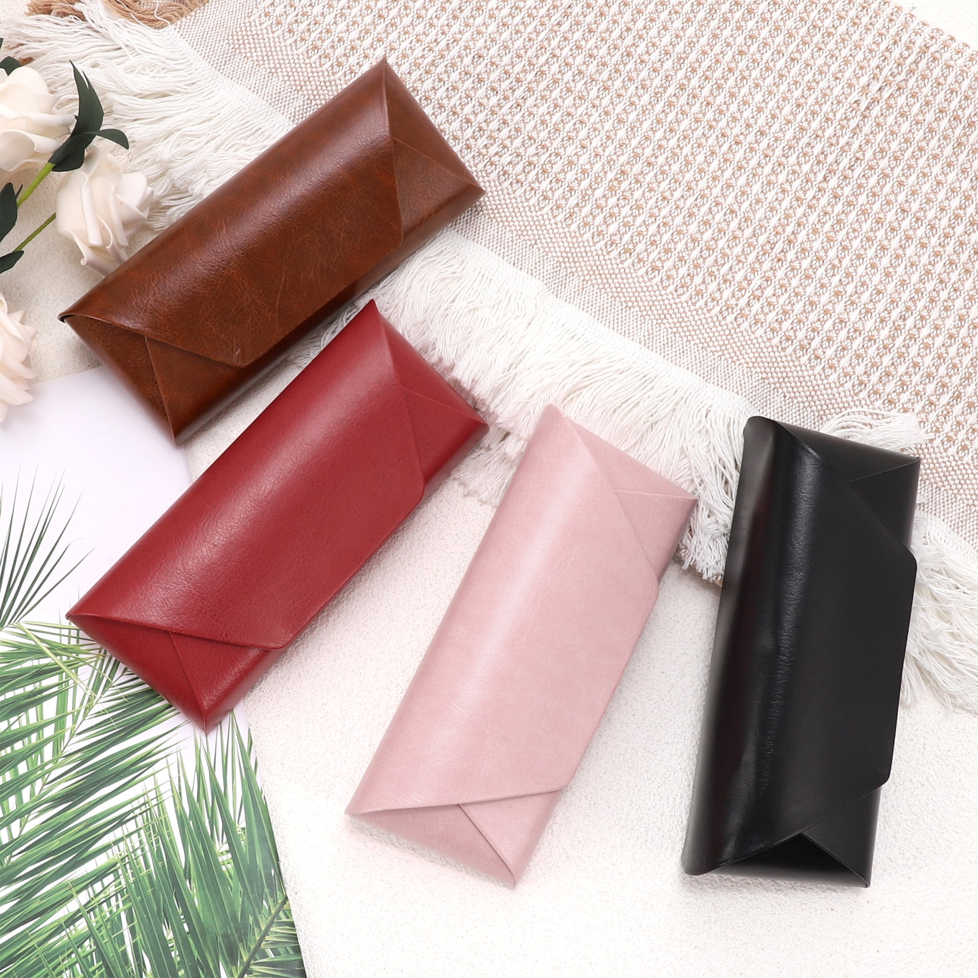 Unique Bargains Anti-pressure Eyeglasses Case Eyeglasses Storage Red