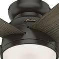thumbnail image 4 of Hunter WiFi 54" Romulus Noble Bronze Ceiling Fan with Light Kit and Remote, 4 of 7