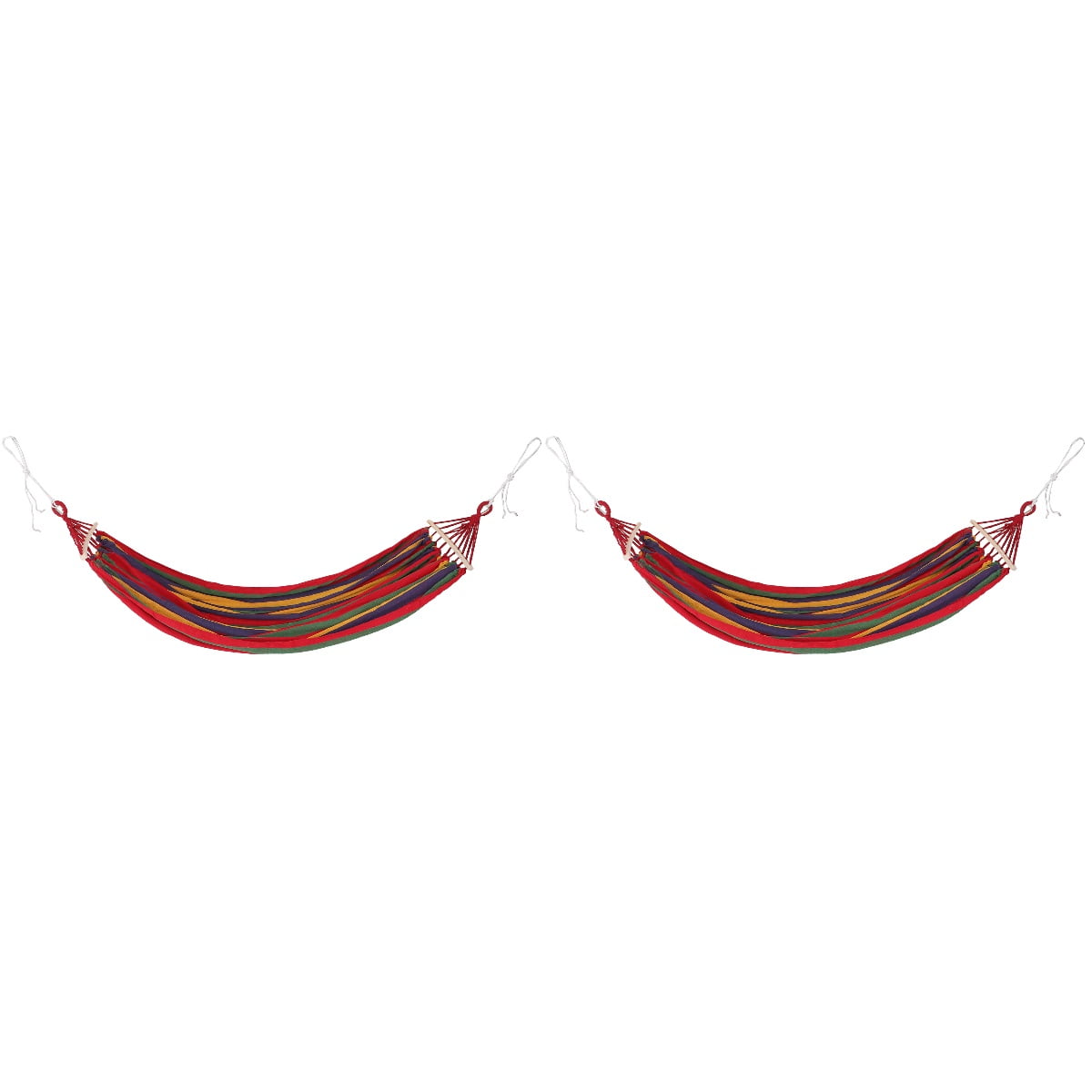 Hemoton 2 pcs Double Hammock Portable Camping Hammock Rope Leisure Hammocks Bed for Outside Garden patio