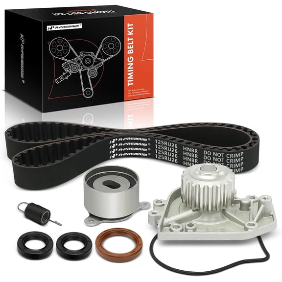 A-Premium Engine Timing Belt Kit with Water Pump, Tensioner, Seals - Compatible with Honda CR-V CRV 1997-2001 & Acura Integra 1996-2001, DOHC L41.8L 2.0L
