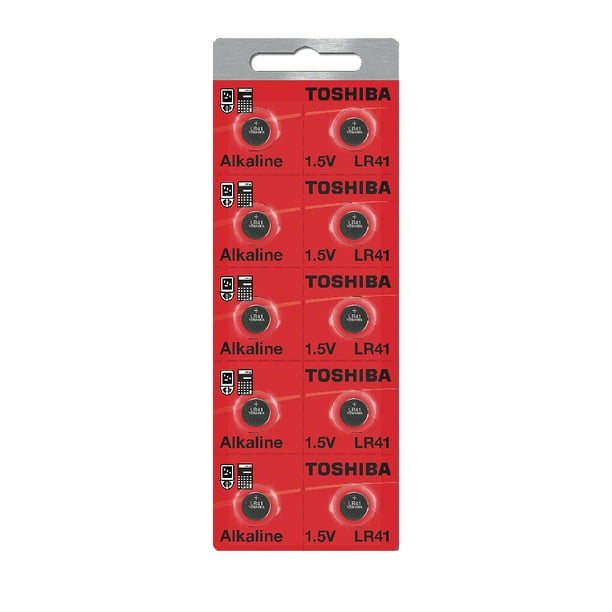 Toshiba LR41 AG3 Alkaline 1.5 Volt Batteries 10 Count