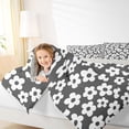 thumbnail image 4 of Homewish Romantic Flowers 7-Piece King Bedding,Watercolor Floral King Bed in a Bag,Gray White,Light Gray Reversible, 4 of 8