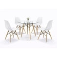 thumbnail image 1 of Set Comedor Oslo 4 Sillas Mesa Redonda 80cm Polipropileno Madera Mundo In  KITMESI0051, 1 of 11