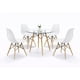thumbnail image 1 of Set Comedor Oslo 4 Sillas Mesa Redonda 80cm Polipropileno Madera Mundo In  KITMESI0051, 1 of 11