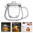 thumbnail image 3 of tredstone Clear Tea Pot Loose Leaf Tea Kettle W/ Removable Strainer Glass Teapot 500ml, 3 of 9