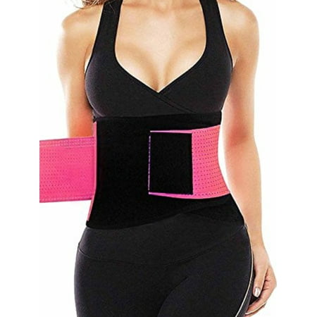 NK Lumbar Back Brace Support Belt, Ultra Firm Control Shapewear, Waist Cincher Tummy Trainer Body Slimming Shaper, Pink, Size