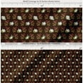 thumbnail image 2 of Soimoi Brown Cotton Poplin Fabric Red Berries & Polo Rose Floral Fabric Prints By Yard 42 Inch Wide, 2 of 7