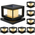 8 Pack Solar Post Lights Outdoor, Waterproof Fence Cap Lights for Deck