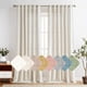 thumbnail image 2 of Cortinas Jinchan, mezcla de lino, color beige, 27,4 cm, extra largas, 2 paneles, 2 of 6