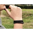 thumbnail image 3 of EOEMY Punk Men Braided Leather Bracelet Stainless Steel Magnetic Clasp Fashion Bangles-Lava, 3 of 9
