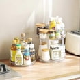 thumbnail image 3 of Organizador de plato giratorio, organizador de armario Lazy-Susan de 2 niveles, especiero giratorio para armario de cocina, soporte para condimentos giratorio Lazy Susan para despensa, kit, 3 of 4