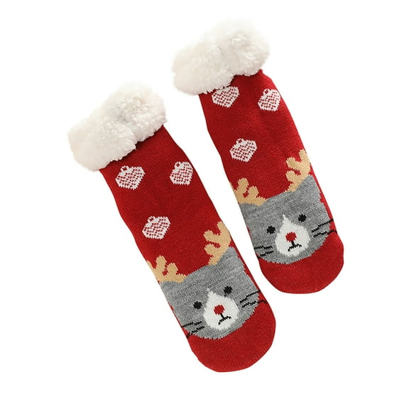 Women's Christmas Floor Socks Lamb Wool Blanket Socks Winter Socks Confinement Socks Home Socks Sleep Socks Extra Thick Velvet Women's Socks