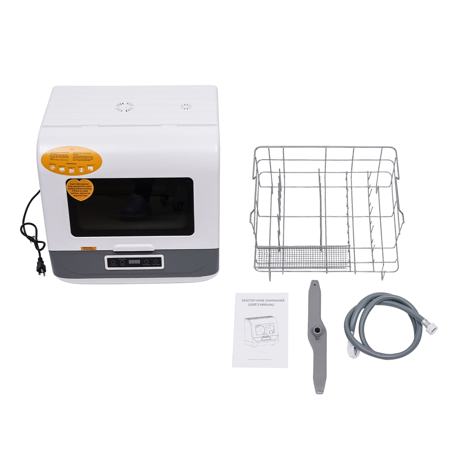 TOOL1SHOoo Portable Dishwasher Compact White Air-Cooled Drying