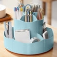 thumbnail image 3 of LCXmlly High-quality Plastic Holder Rotating Makeup Organizer Large Capacity Stationery Storage Box, 3 of 8