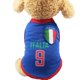 thumbnail image 1 of Camiseta de la Copa del Mundo para Perros, Chaleco de Verano para Perros, de Malla Linda y Vívida, Suave y Transpirable, para Perros, Cachorros, Azul Oscuro, 9 Italia, XXL, 1 of 5
