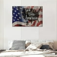 thumbnail image 6 of HFDF Large American Flag and USA Map Wall Art Rustic United States Map Pictures Wall Decor God Bless America Canvas Painting Print Home Decor Artwork for Living Room Bathroom Master 24x16inch Framed, 6 of 6