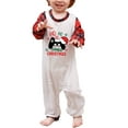 thumbnail image 2 of Christmas Family Matching Pajamas Sets Christmas PJ's Print Top and Plaid Pants Jammies Sleepwear, 2 of 7