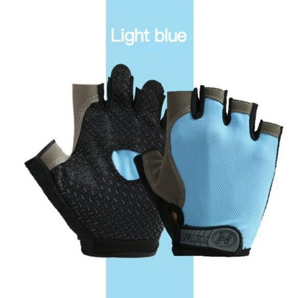 Guantes de medio dedo para hombre y mujer, manoplas antideslizantes para gimnasio, ciclismo, accesorios de bicicleta Fivean Guantes deportivos