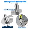 thumbnail image 4 of Sewing Rolled Hemmer Foot Set 4Pcs (4/6/8/10MM),Universal Sewing Machine Accessories Rolled Hem Presser Foot, 4 of 7