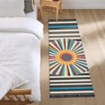 thumbnail image 3 of Yayeee Runner Rug for Bedroom 2'x6' Machine Washable Hallway Non Slip Mat, Geometric Stripes, 3 of 8