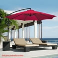 thumbnail image 3 of fastboy Auvent de Parapluie en Polyester Sans Support Couleur Unie Toile de Remplacement Imperméable pour Cour, Jardin, Patio, Cour Rouge, 3 of 7