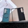 thumbnail image 5 of Case Compatible with Samsung Galaxy Z Fold 7, Plain Fabric Back TPU Frame Magsafe Ultra Slim Lightweight Shockproof Anti-Falling Protective Thin Back Case Cover for Samsung Galaxy Z Fold 7, Black, 5 of 7