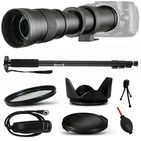 420 800mm f8.3 Telephoto Lens Bundle for Canon EOS 60D 60Da 70D 100D SL1 T5i